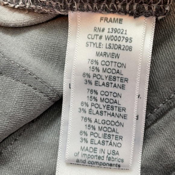 Frame Raw Hem Gray Skinny Jeans (27) - Picture 12 of 13